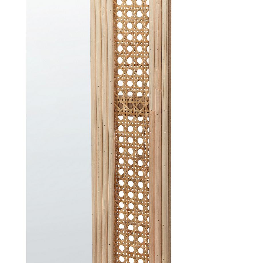 Beliani Wandspiegel aus Rattan Boho FRANEY  