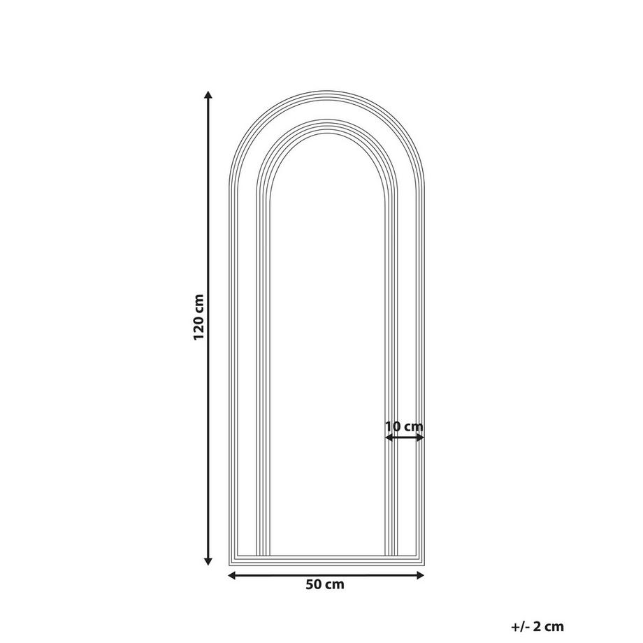 Beliani Wandspiegel aus Rattan Boho FRANEY  
