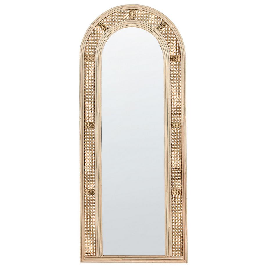 Beliani Wandspiegel aus Rattan Boho FRANEY  