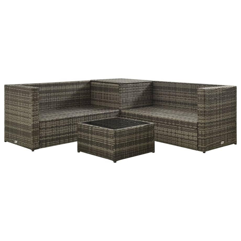 VidaXL Gartengarnitur poly-rattan  