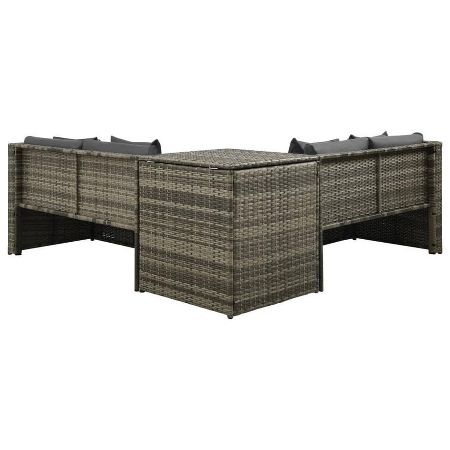 VidaXL Gartengarnitur poly-rattan  
