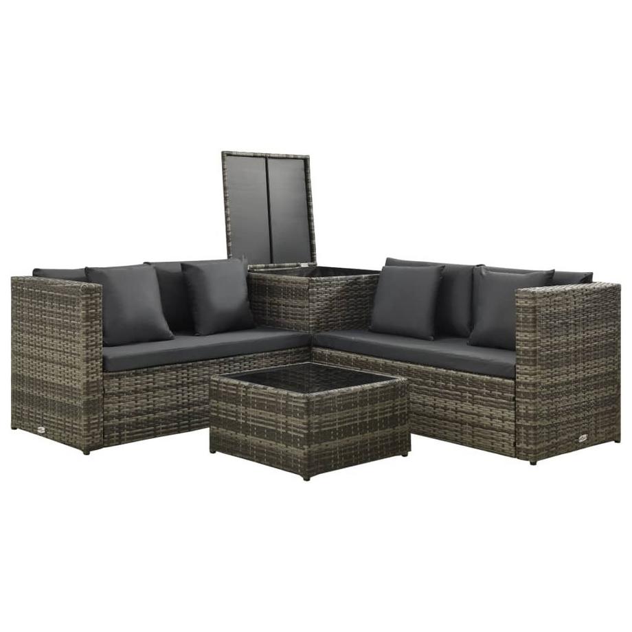 VidaXL Gartengarnitur poly-rattan  