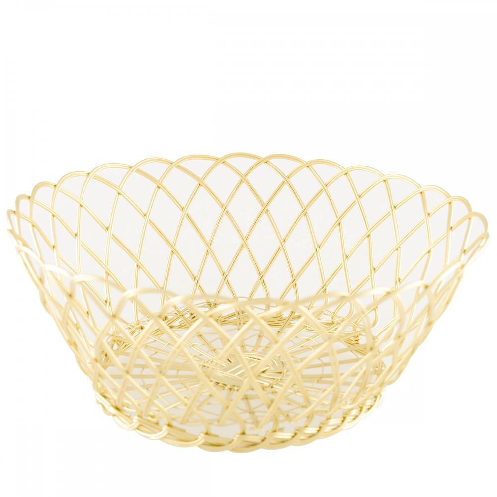 Aulica PANIER ROND METAL DORE 28CM  