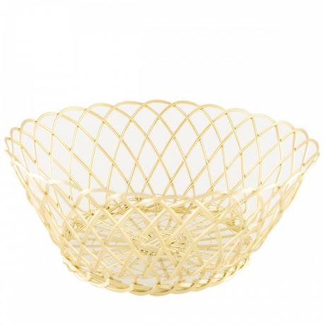 Aulica PANIER ROND METAL DORE 28CM  