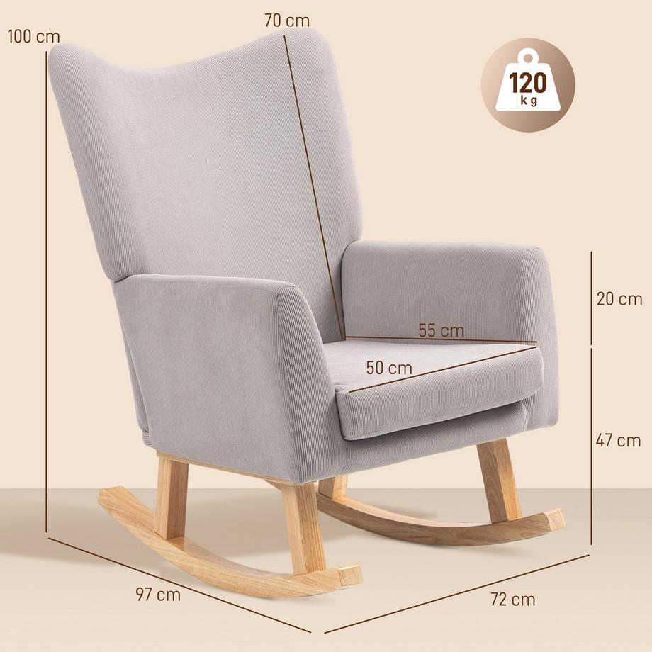 HOMCOM fauteuil à bascule  