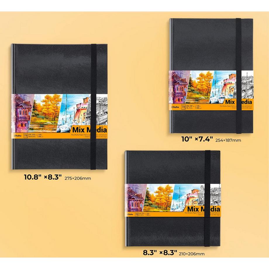 Ohuhu Mix Media Kunst-Skizzenbuch 78 Blatt  