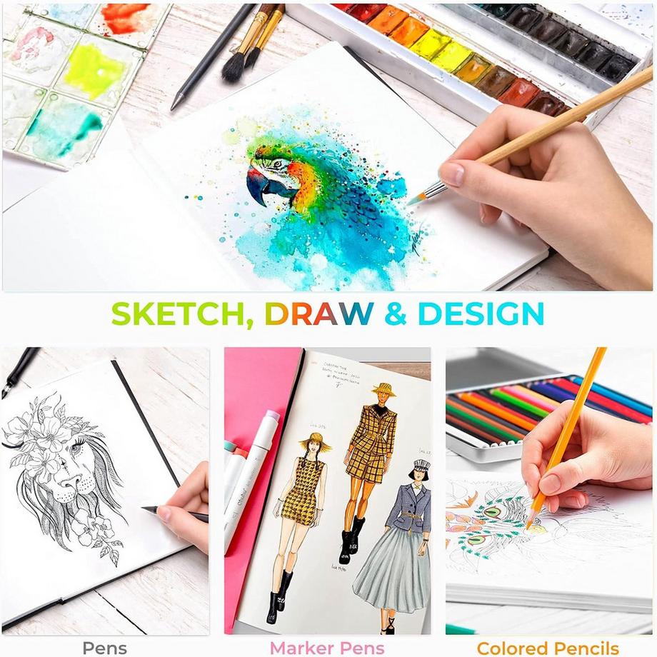 Ohuhu Mix Media Kunst-Skizzenbuch 78 Blatt  