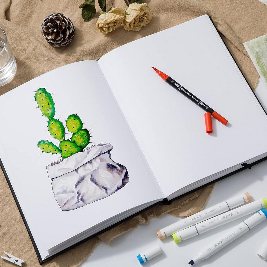 Ohuhu Mix Media Kunst-Skizzenbuch 78 Blatt  