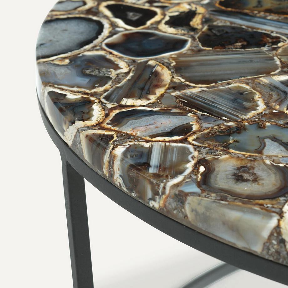 AM.PM Table basse agate et métal acier Anaximène  