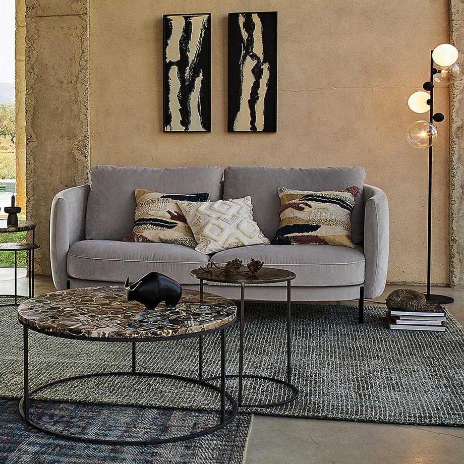 AM.PM Table basse agate et métal acier Anaximène  