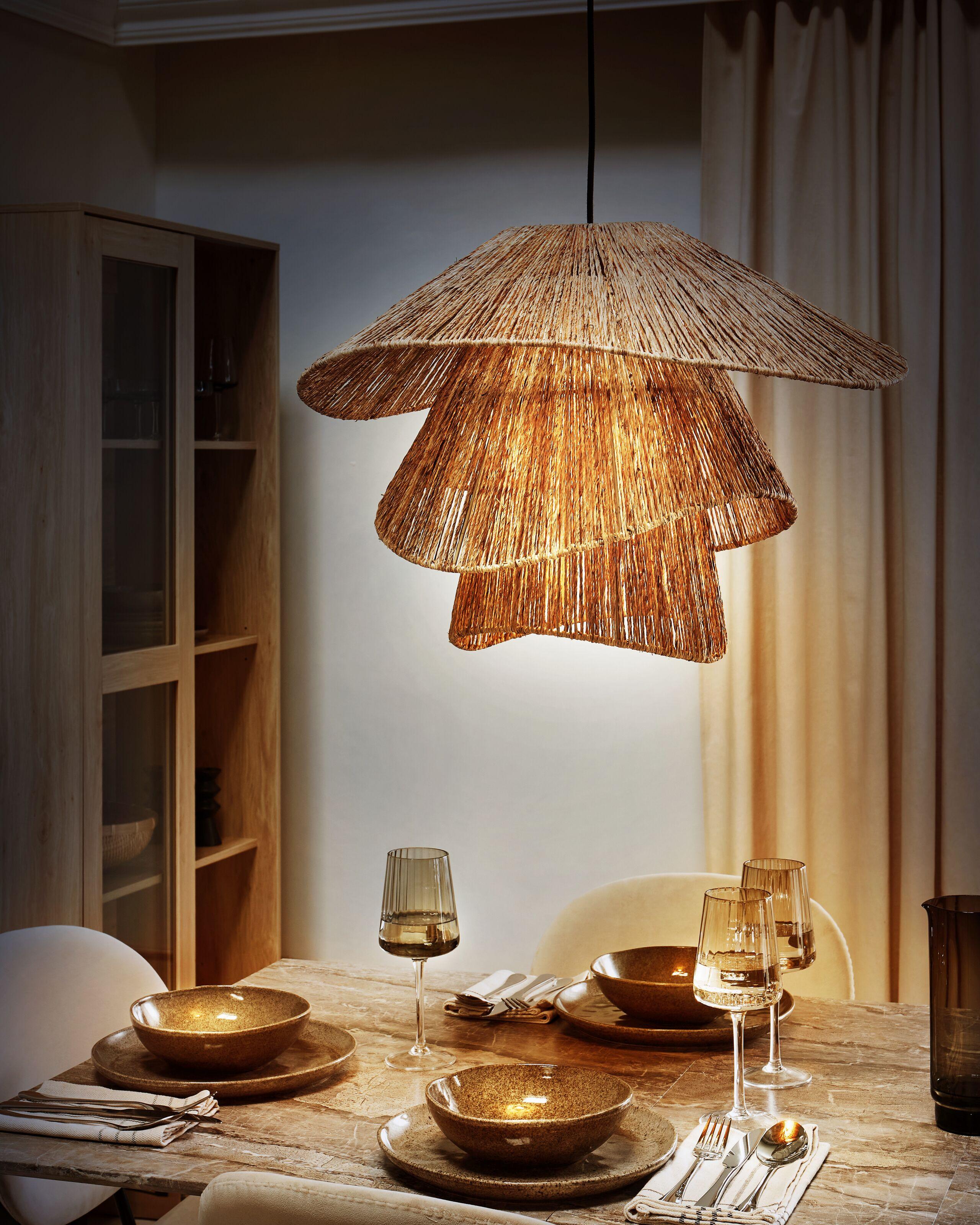 Beliani Lampe suspension en Jute Boho BEDAS  