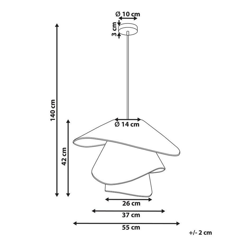 Beliani Lampe suspension en Jute Rustique BEDAS  