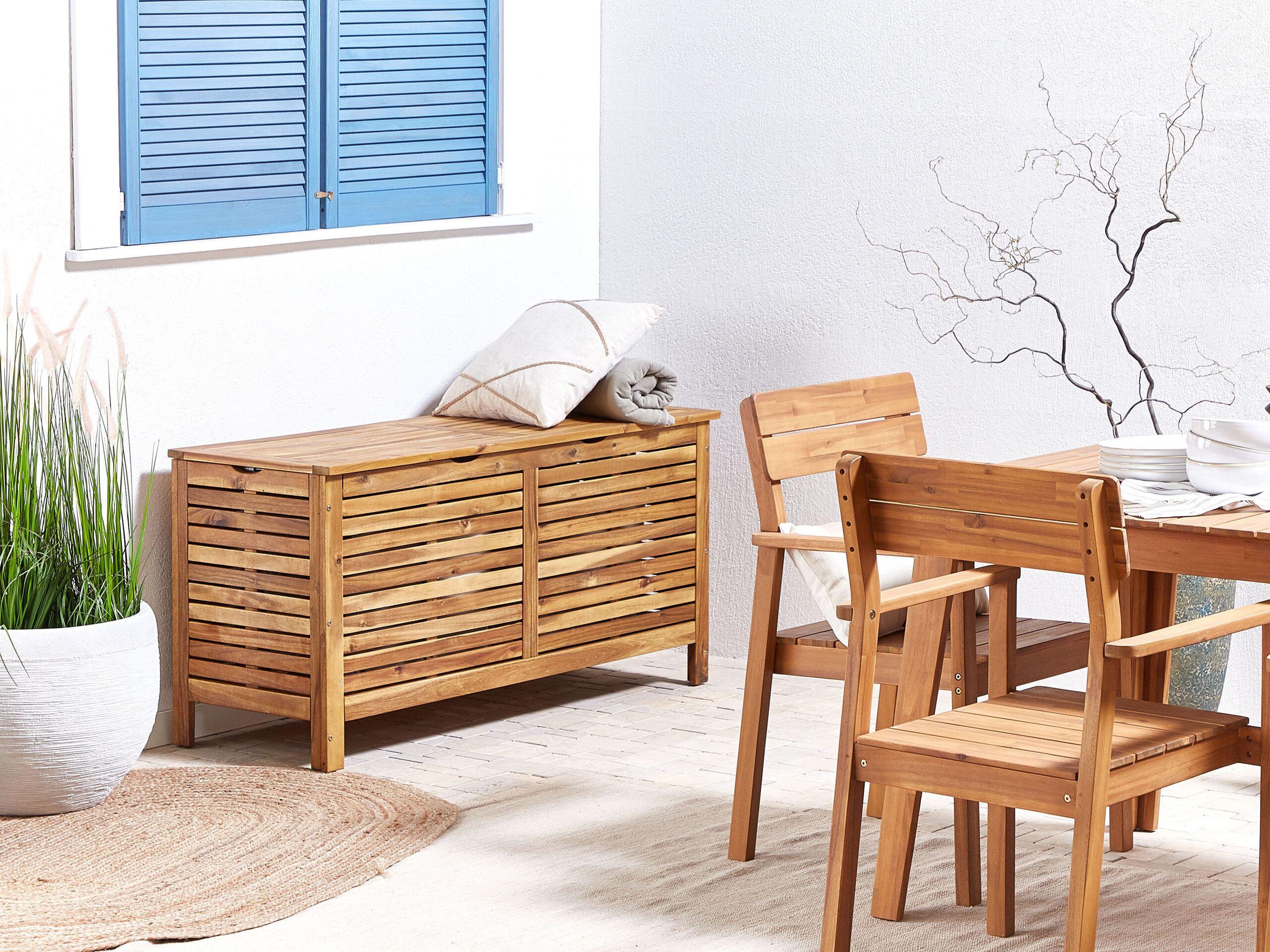 Beliani Cesta en Legno d'acacia Scandinavo RIVIERA  