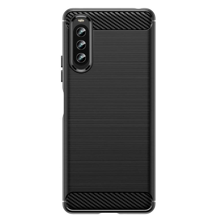 Cover-Discount  Sony Xperia 10 IV - Metall Carbon Look Hülle 