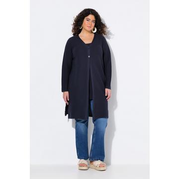 Cardigan en coton bio. Encolure en V et manches longues