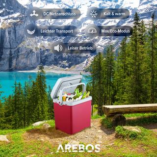 Arebos  Cool box 25L auto termoelettrico frigorifero 12V 230V 