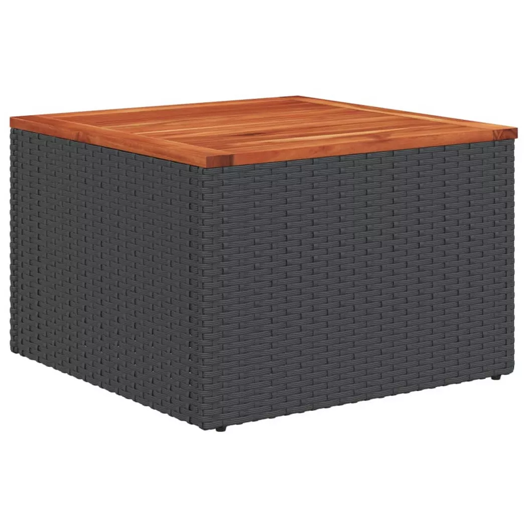 VidaXL - Gartentisch poly-rattan, One Size, Schwarz