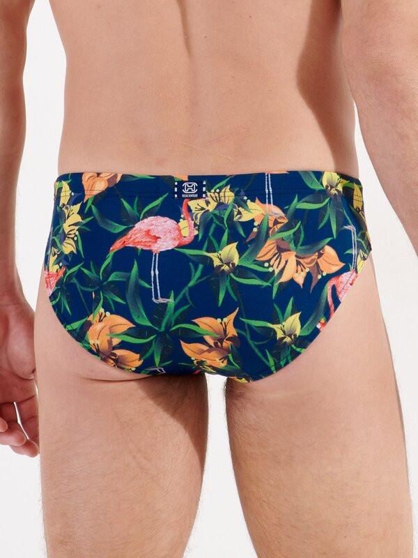 HOM Tropische Blumenmuster Badeslip  