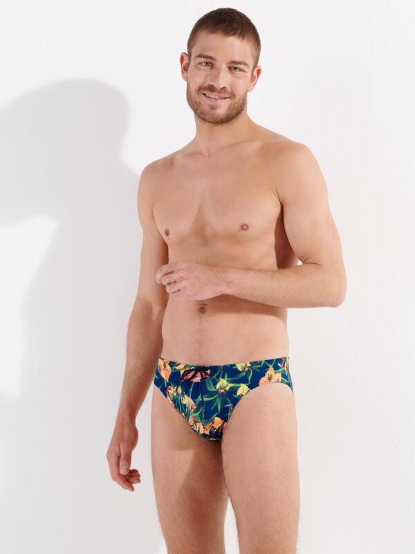 HOM Tropische Blumenmuster Badeslip  