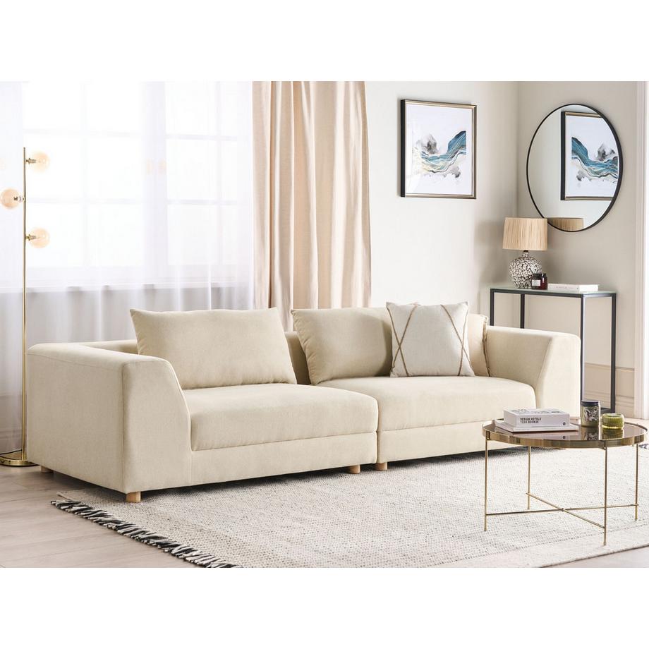 Beliani 3 Sitzer Sofa aus Stoff  LERMON  