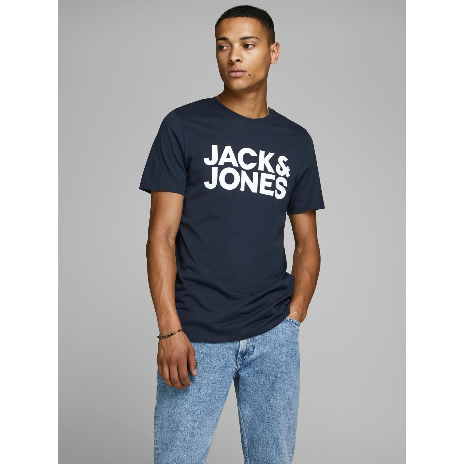 JACK & JONES Logo Tee Kurzarm Rundhals  