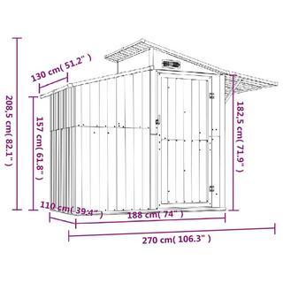 VidaXL Abri de jardin acier  