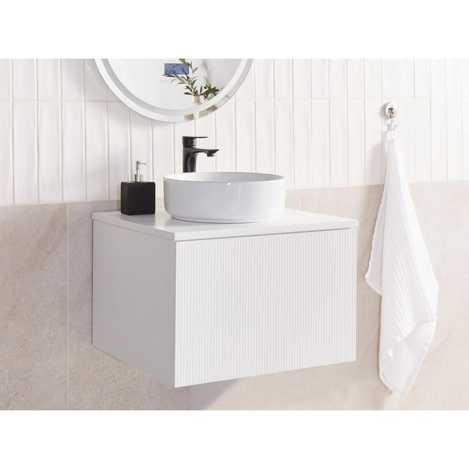 Beliani Wandmontierter Waschbeckenunterschrank aus MDF-Platte Modern ALZIRA  