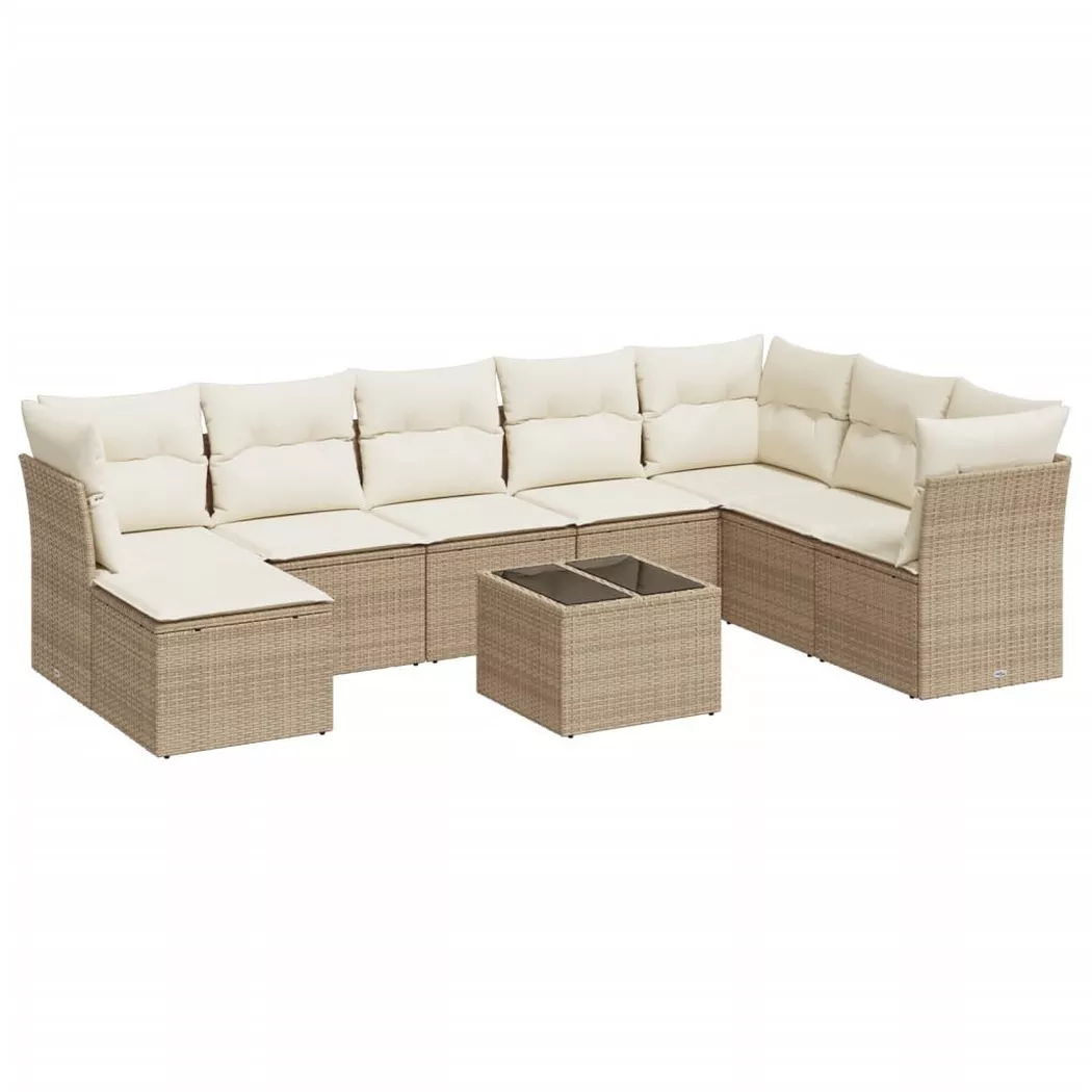 VidaXL - Garten sofagarnitur poly-rattan, One Size, Beige