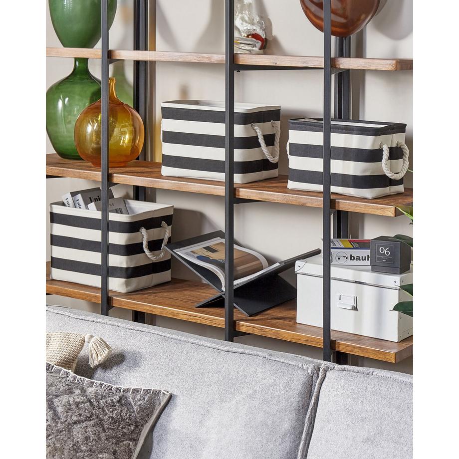 Beliani Set di 3 cestini en Tessuto Classico DARQAB  