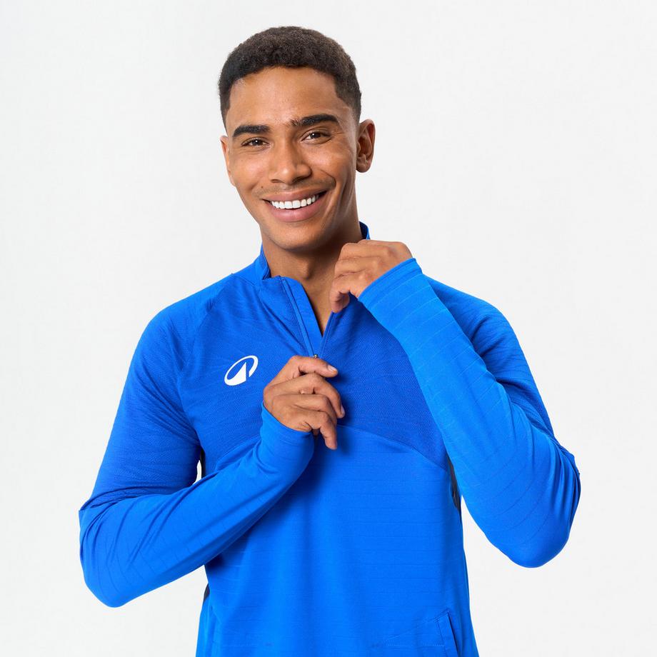 KIPSTA  Sweat-shirt football demi-zip polyester 