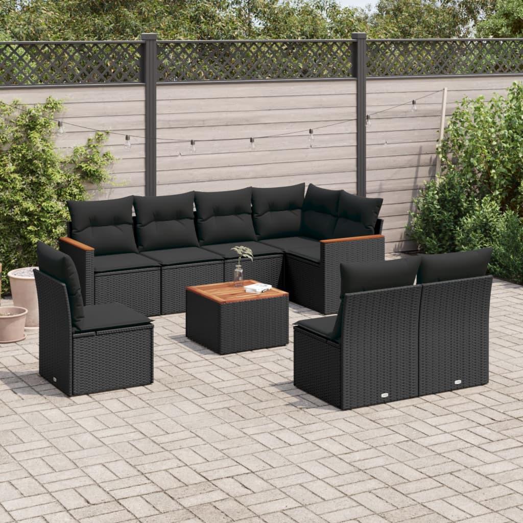 VidaXL set divano da giardino Polirattan  