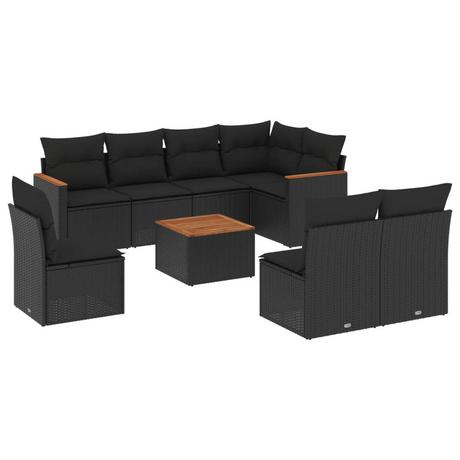 VidaXL set divano da giardino Polirattan  