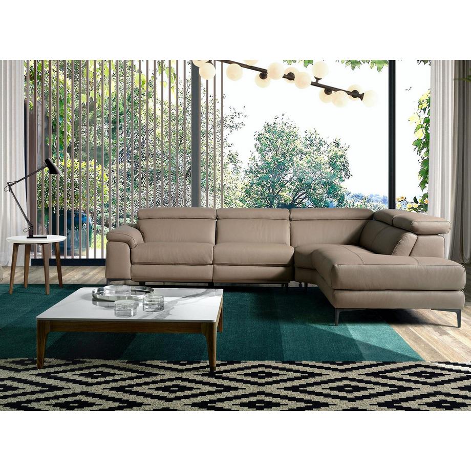 ANGEL CERDA Canapé d'angle relax droite en cuir de vison  