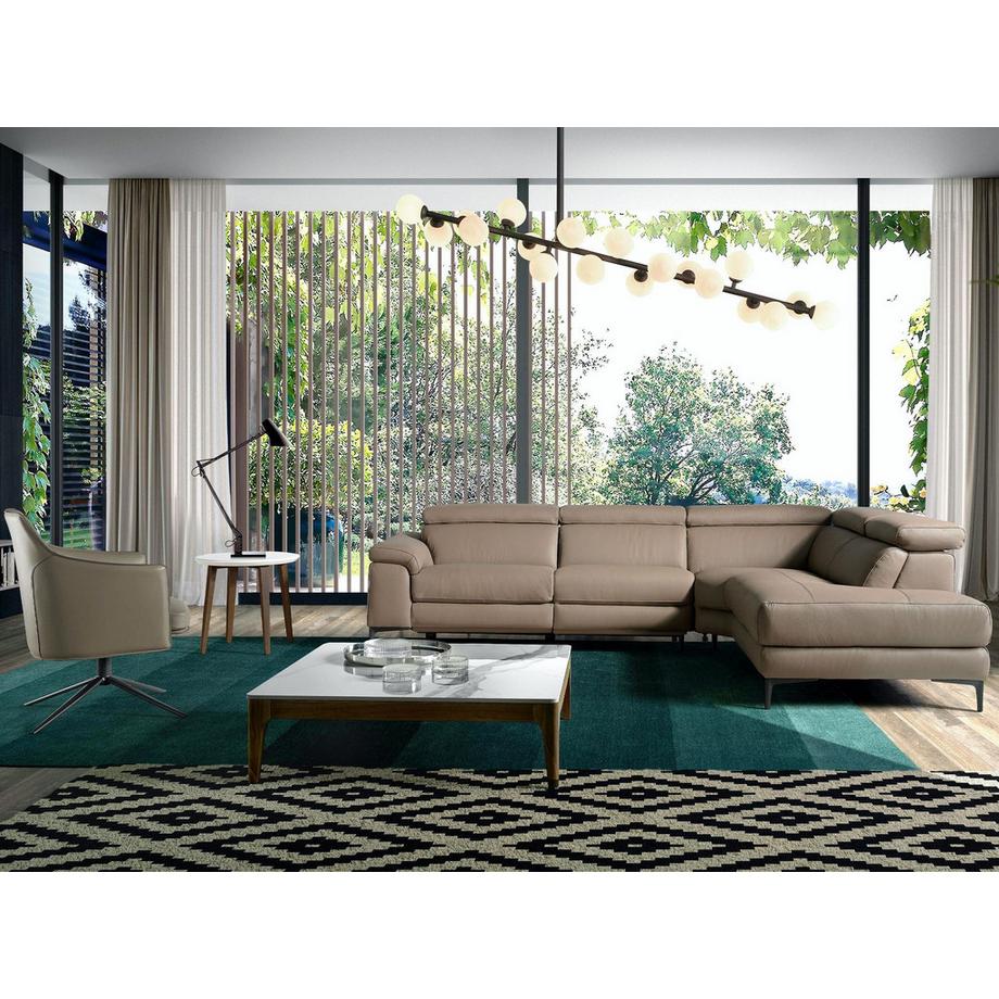 ANGEL CERDA Canapé d'angle relax droite en cuir de vison  