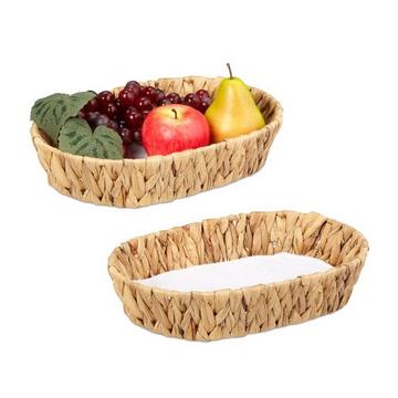 2er-Set Obstschalen aus Wasserhyazinthe