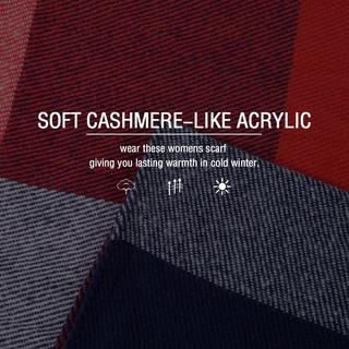 Only-bags.store Karierter Winterschal mit Fransen  