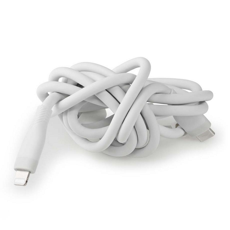 Nedis  Lightning-Kabel | USB 2.0 | Apple Lightning, 8-polig | USB-C™ Stecker | 480 Mbps | Vernickelt | 1,50 m | Rund | Silikon | Weiß | Box 