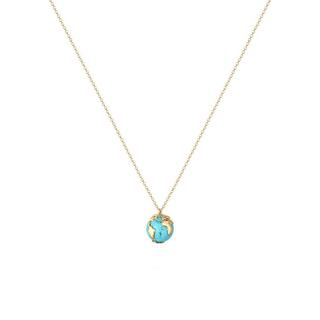 Elli  Collier Femme Pendentif Globe Terrestre Howlite 