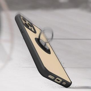 Avizar  Coque iPhone 13 Pro Max Bi-matière Bague Noir 