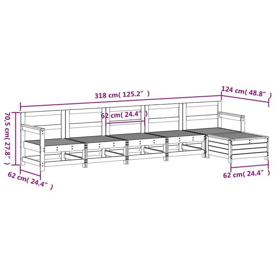 VidaXL Garten sofagarnitur kiefernholz  