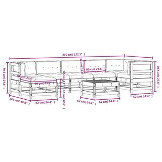 VidaXL Garten lounge set holz  