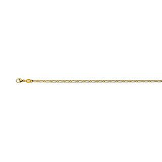 MUAU Schmuck  Chaine de pied figaro or jaune 750, 24cm, 2.3mm 