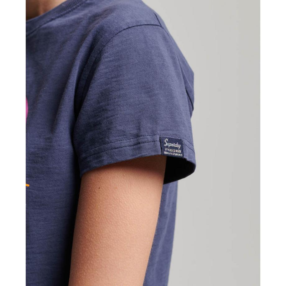 Superdry Retro Font 70er-Jahre-Muster T-Shirt  