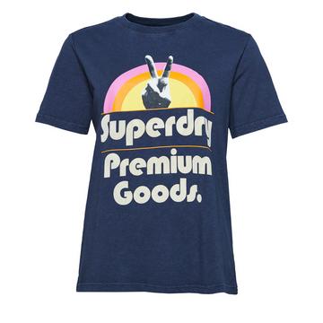 t-hirt mit 70er-jahre-muter uperdry retro font