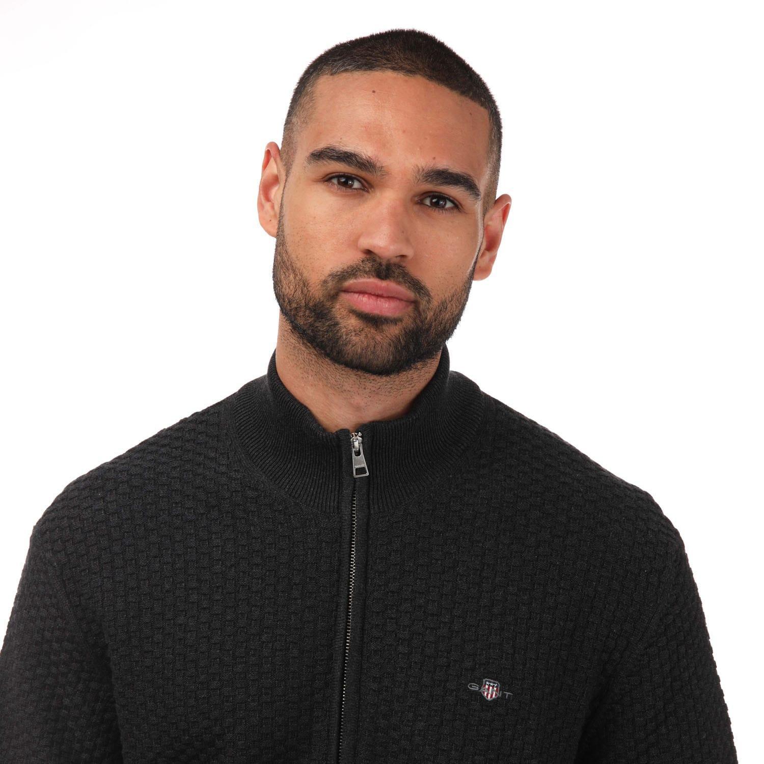 GANT Strickjacke mit Reissverschluss Regular Fit  