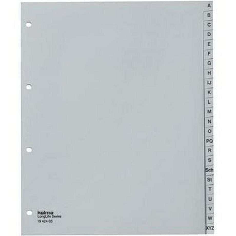 Kolma  KOLMA Register LongLife XL A4 19.424.03 grau, A-Z, 24-teilig, 4-Loch 