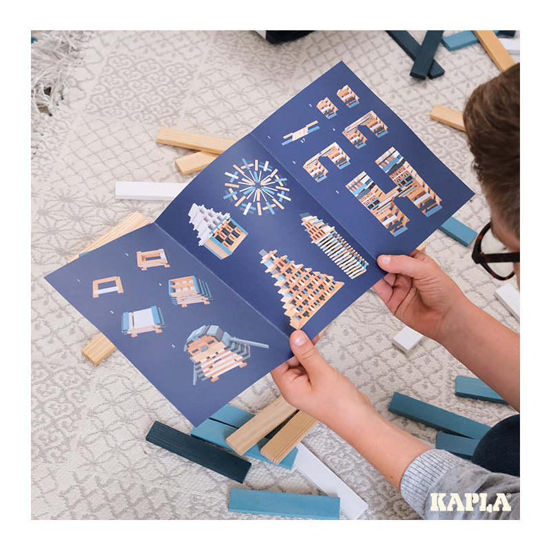 KAPLA  KAPLA Baukasten Winter,weiss,natur 200 Stück 