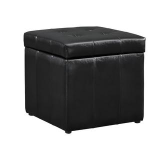 Vente-unique Pouf coffre de rangement SERAFINO en simili  