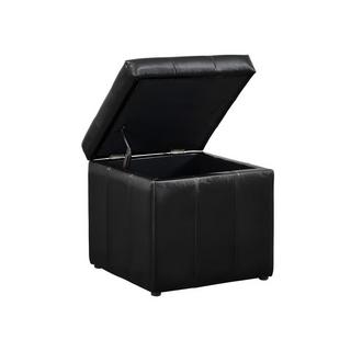 Vente-unique Pouf coffre de rangement SERAFINO en simili  