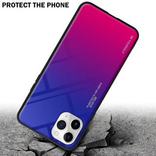 Cadorabo  Housse compatible avec Apple iPhone 11 PRO MAX - Coque de protection bicolore en silicone TPU et dos en verre trempé 